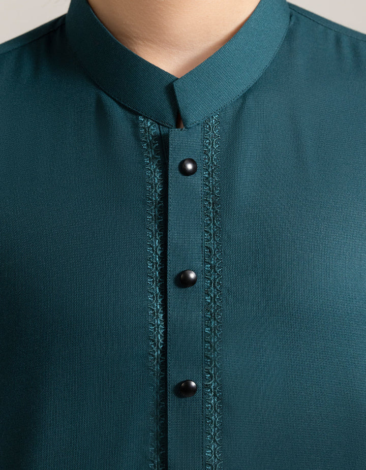 Blended Green Shalwar Kameez - J. Junaid Jamshed
