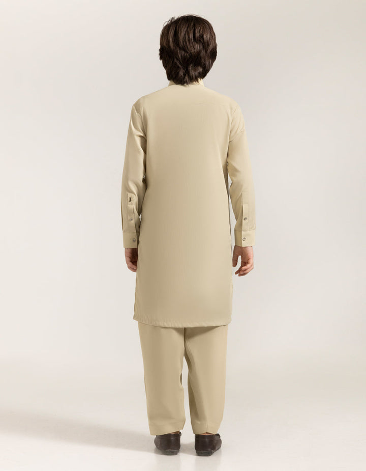 Blended Ecru Shalwar Kameez - J. Junaid Jamshed