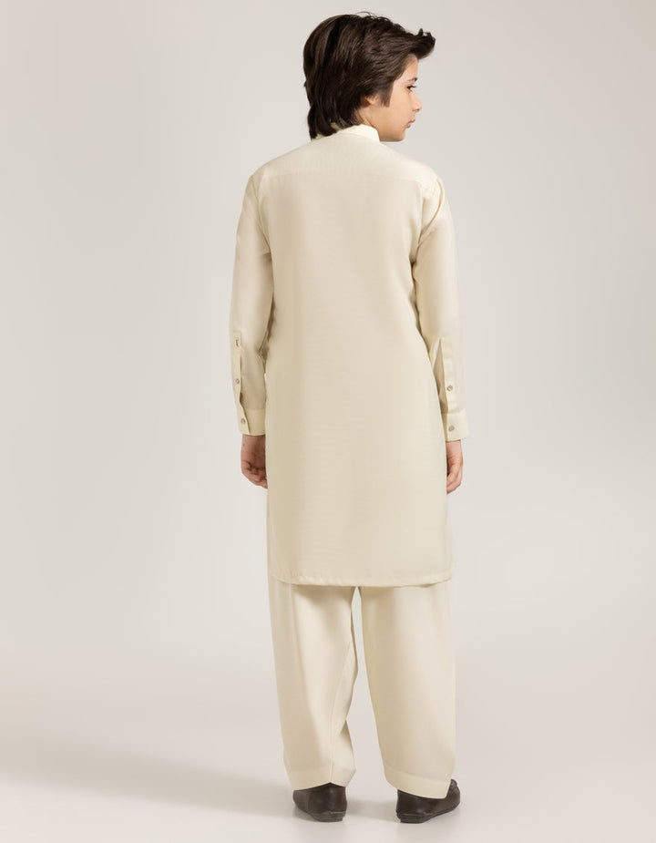 Blended Cream Shalwar Kameez - J. Junaid Jamshed