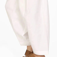 Blended Off White Shalwar - J. Junaid Jamshed