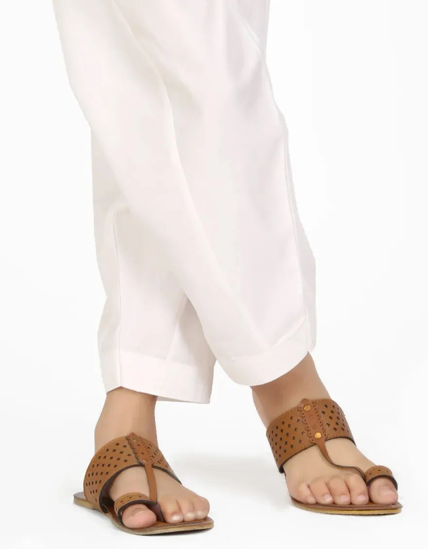 Blended Off White Shalwar - J. Junaid Jamshed