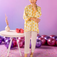 Lawn Yellow Kurti - J. Junaid Jamshed