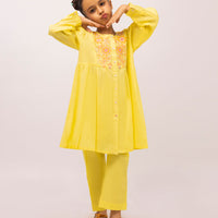 Dobby Yellow Stitched Suit - J. Junaid Jamshed