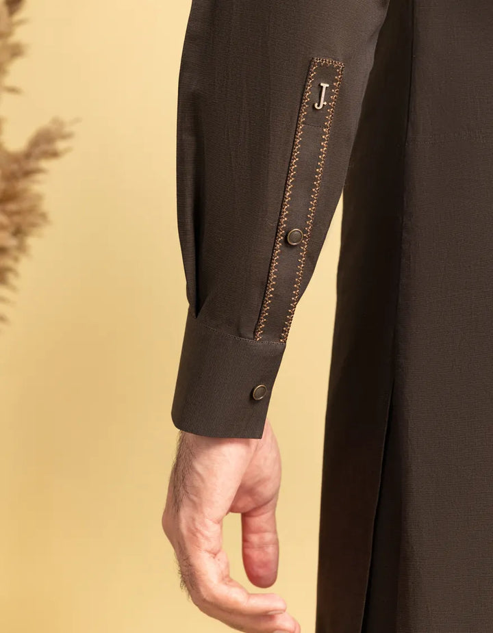 Cotton Dark Green Kurta Trouser - J. Junaid Jamshed