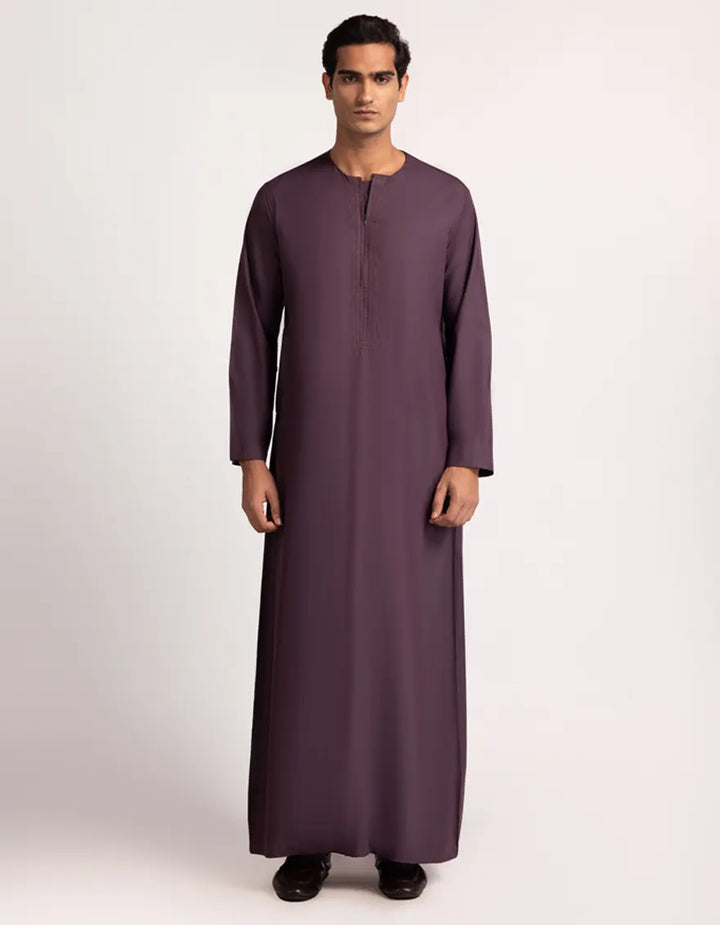 Blended Plum Jubba - J. Junaid Jamshed
