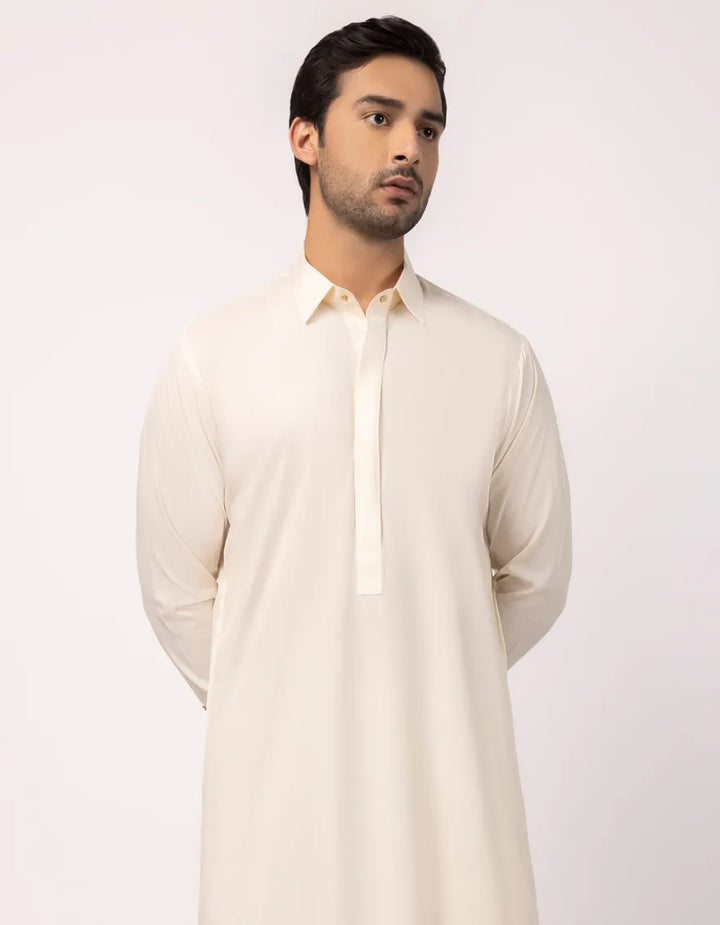 Blended Cream Jubba - J. Junaid Jamshed