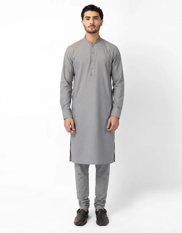 Blended Sky Blue Kurta Trouser - J. Junaid Jamshed