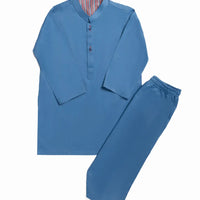 Blended Blue Shalwar Kameez - J. Junaid Jamshed