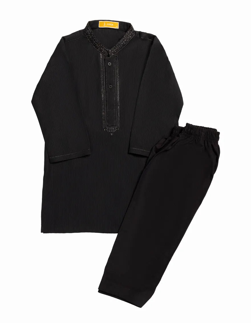 Polyester Black Shalwar Kameez - J. Junaid Jamshed