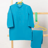 Blended Blue Shalwar Kameez - J. Junaid Jamshed
