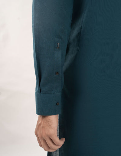 Cotton Green Kurta Trouser - J. Junaid Jamshed