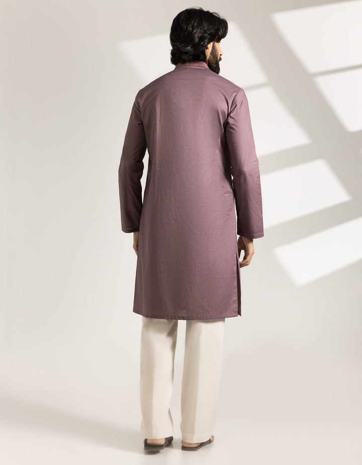 Cotton Mauve Kurta - J. Junaid Jamshed