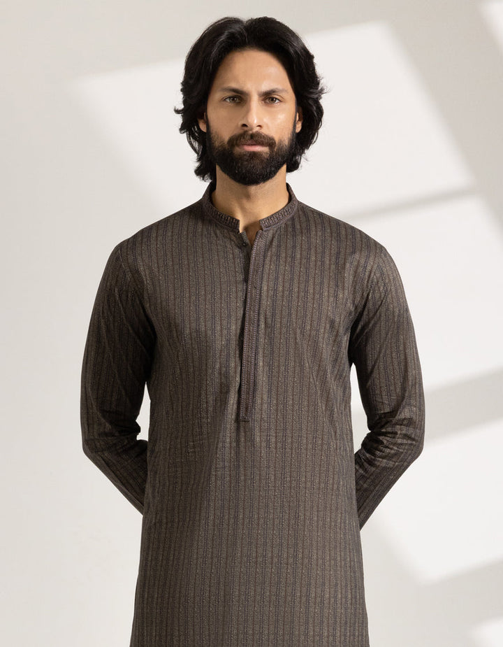 Cotton Green Kurta - J. Junaid Jamshed
