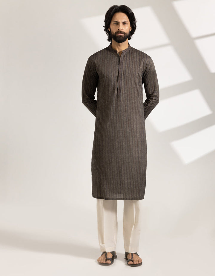 Cotton Green Kurta - J. Junaid Jamshed