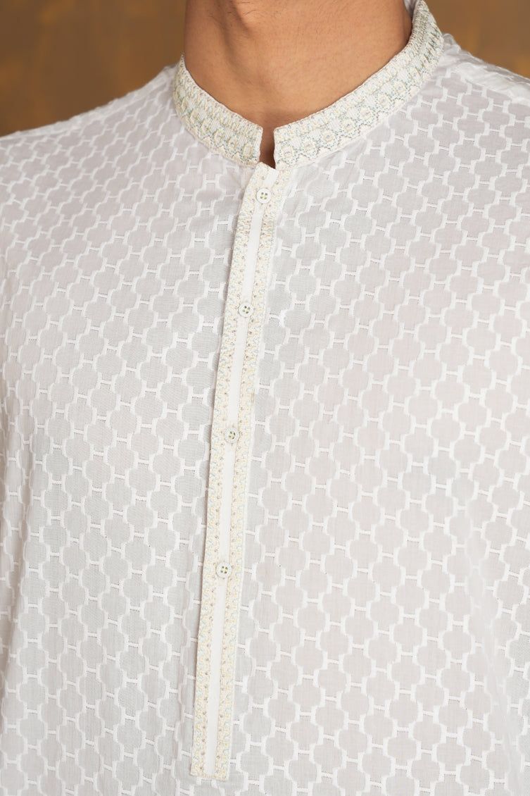 Cotton White Kurta - J. Junaid Jamshed