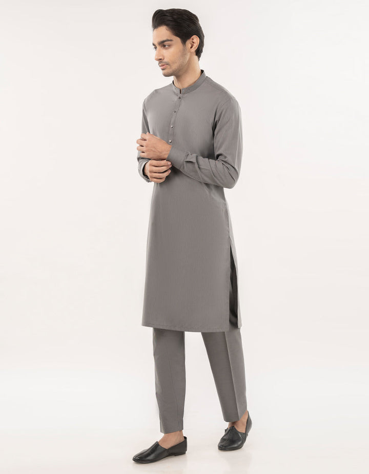 Blended Grey Kurta Trouser - J. Junaid Jamshed