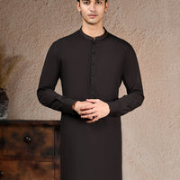 Blended Brown Kurta Trouser - J. Junaid Jamshed