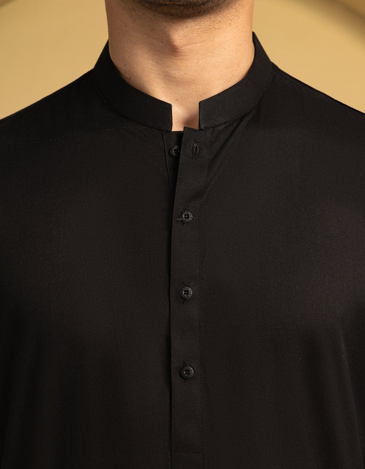 Cotton Black Kurta Trouser - J. Junaid Jamshed
