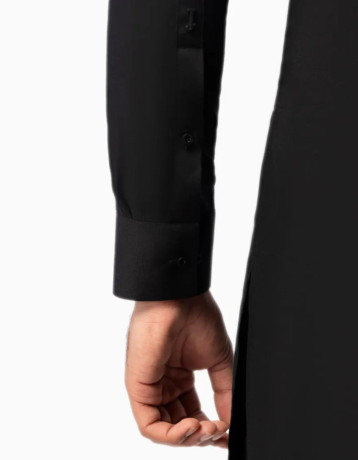 Blended Black Kurta Trouser - J. Junaid Jamshed