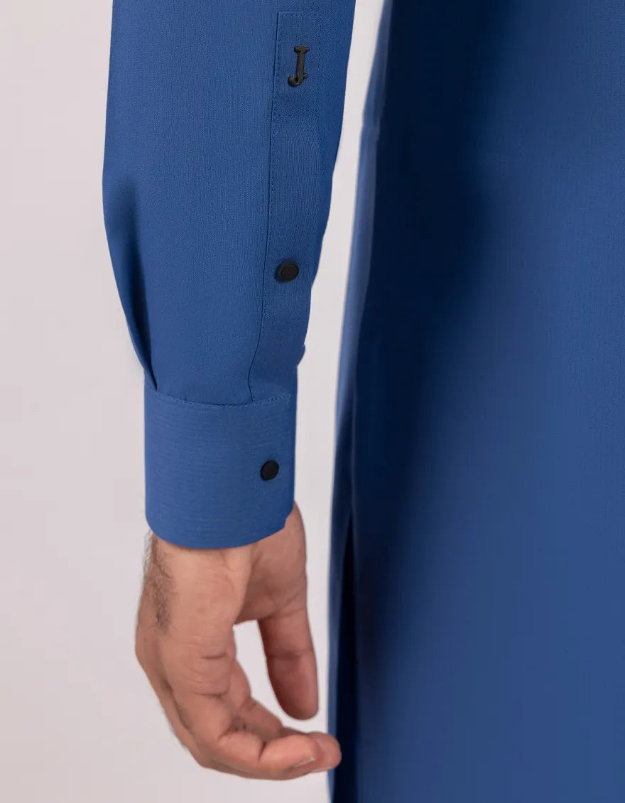 Polyester Blue Kurta Trouser - J. Junaid Jamshed