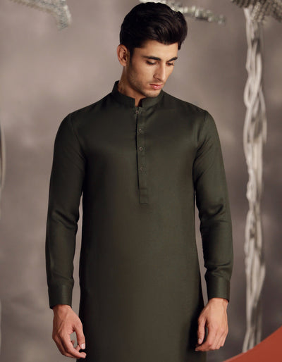 Blended Grey Kurta Trouser - J. Junaid Jamshed