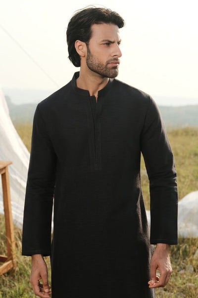 Cotton Green Kurta Trouser - J. Junaid Jamshed