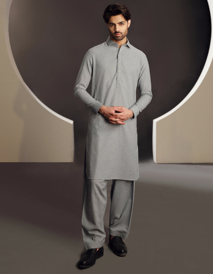 Blended Blue Shalwar Kameez - J. Junaid Jamshed