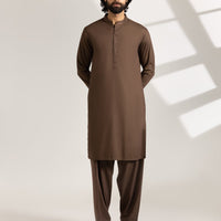Blended Brown Shalwar Kameez - J. Junaid Jamshed