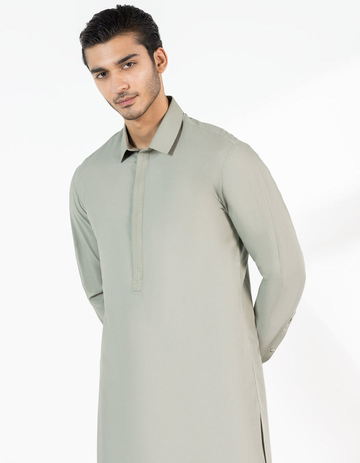 Blended Sage Green Shalwar Kameez - J. Junaid Jamshed