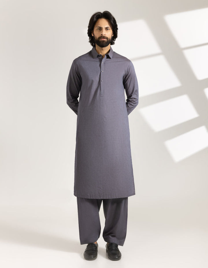 Cotton Purple Shalwar Kameez - J. Junaid Jamshed