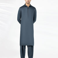 Blended Midnight Grey Shalwar Kameez - J. Junaid Jamshed