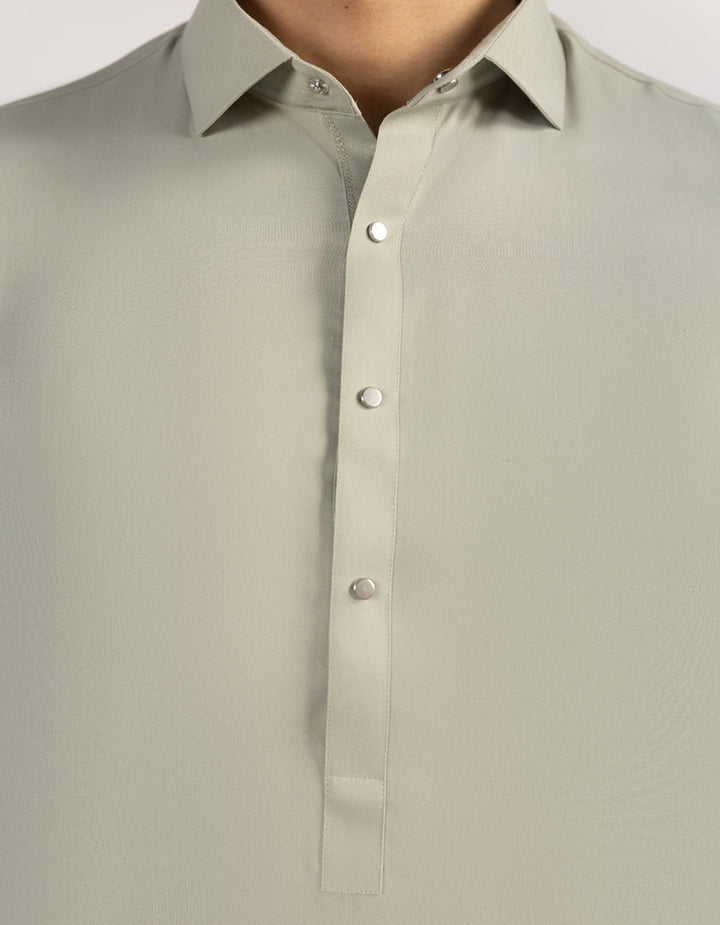 Blended Light Green Shalwar Kameez - J. Junaid Jamshed
