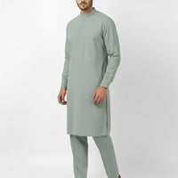 Blended Sky Blue Kurta Trouser - J. Junaid Jamshed