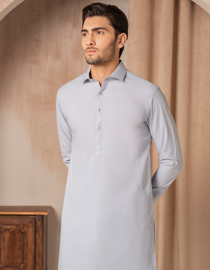 Blended Sky Blue Shalwar Kameez - J. Junaid Jamshed
