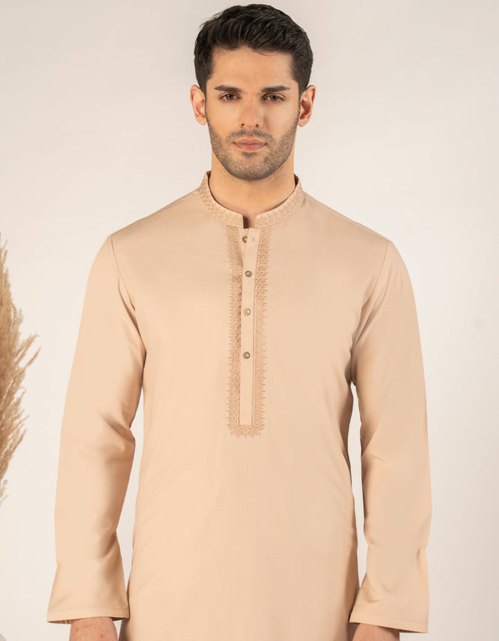 Blended Peach Shalwar Kameez - J. Junaid Jamshed