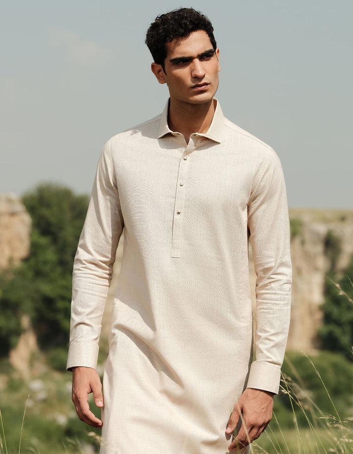 Cotton Brown Shalwar Kameez- J. Junaid Jamshed