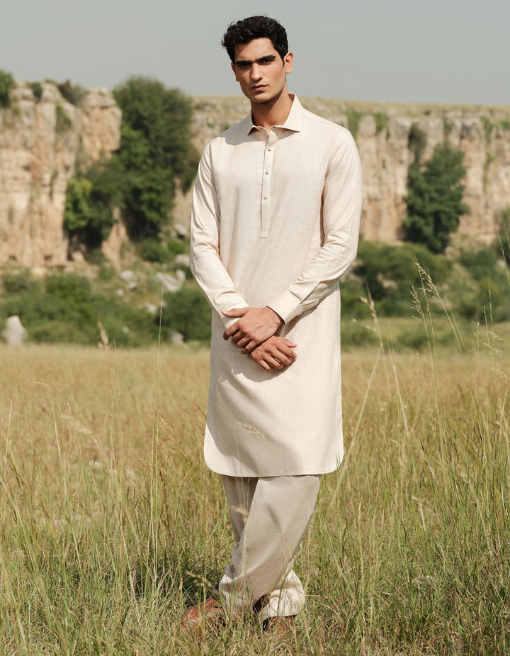 Cotton Brown Shalwar Kameez- J. Junaid Jamshed