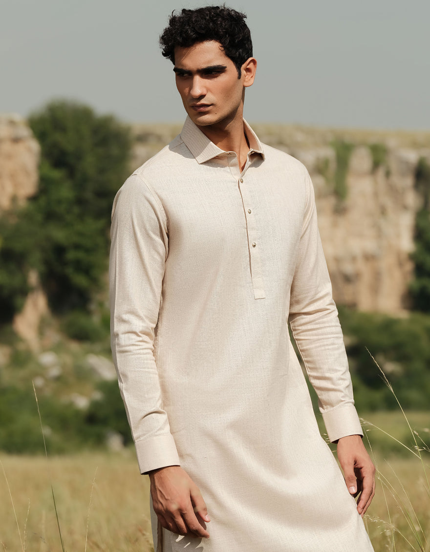 Cotton Brown Shalwar Kameez- J. Junaid Jamshed