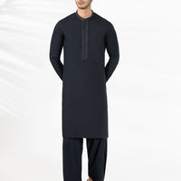Blended Black Shalwar Kameez - J. Junaid Jamshed