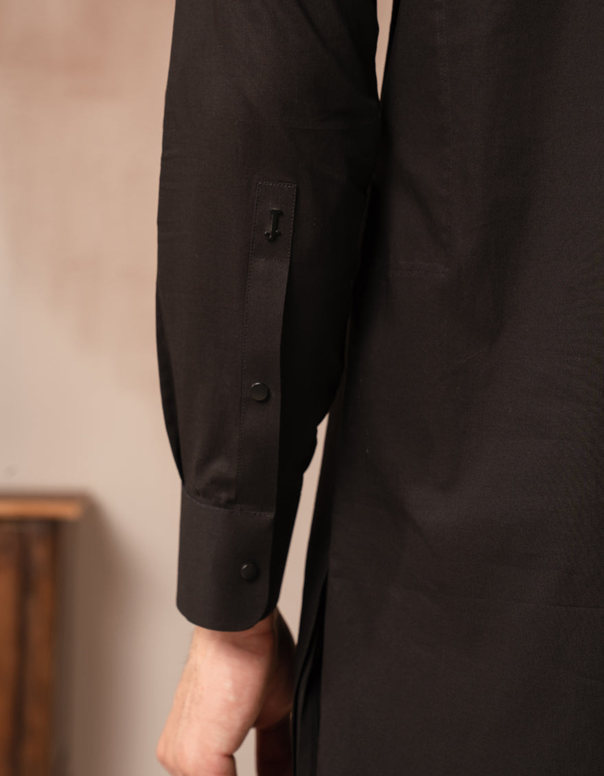 Cotton Black Shalwar Kameez - J. Junaid Jamshed
