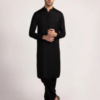 Blended Black Shalwar Kameez - J. Junaid Jamshed