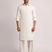 Blended Off White Shalwar Kameez - J. Junaid Jamshed