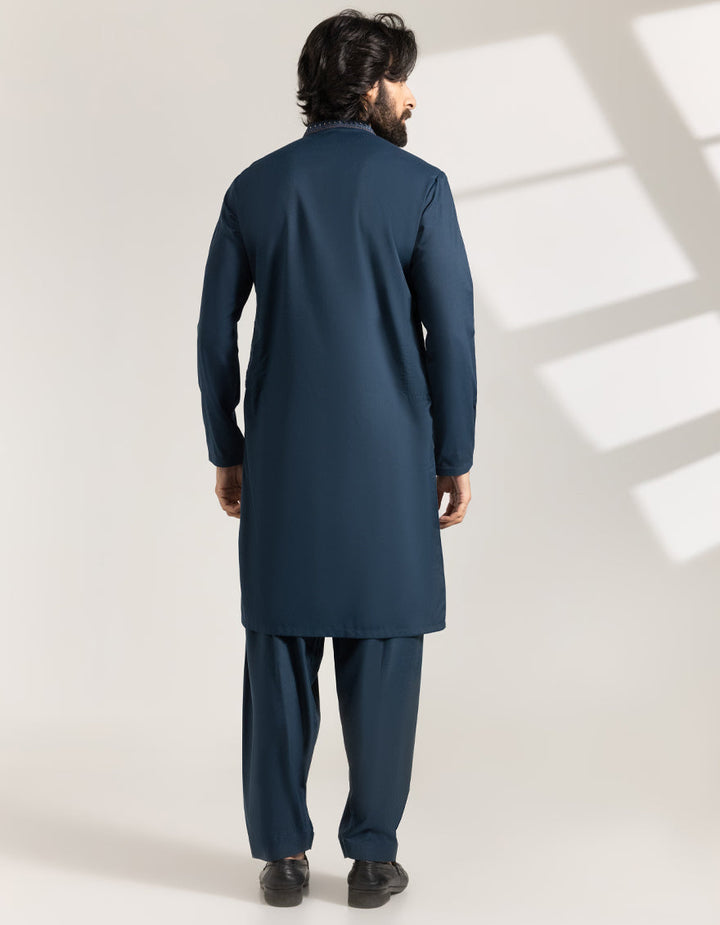Blended Teal Shalwar Kameez - J. Junaid Jamshed