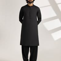 Blended Black Shalwar Kameez - J. Junaid Jamshed