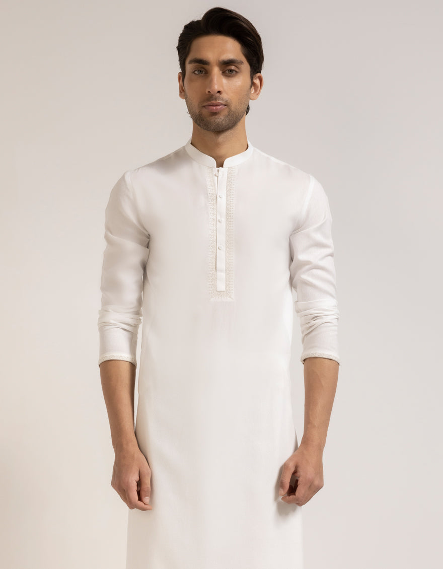 Blended Off White Shalwar Kameez - J. Junaid Jamshed