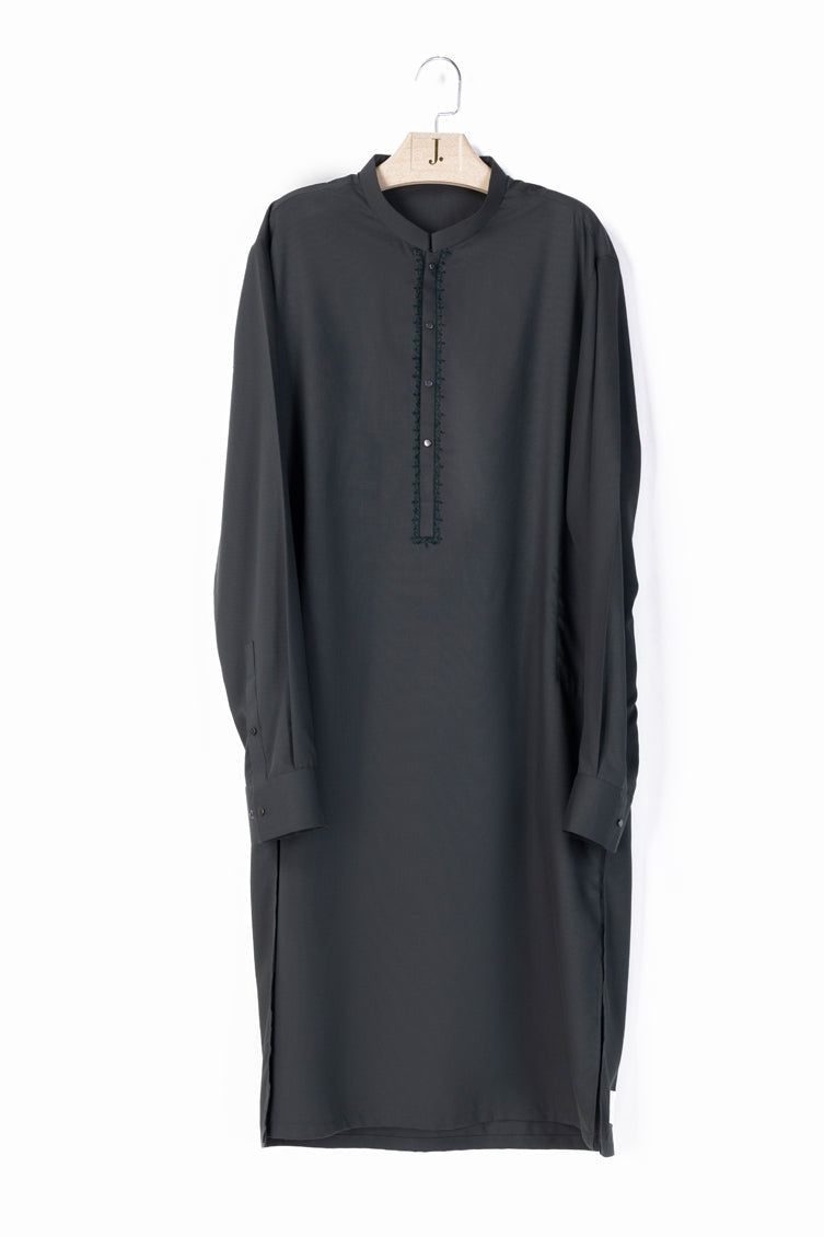Blended Forest Green Shalwar Kameez - J. Junaid Jamshed
