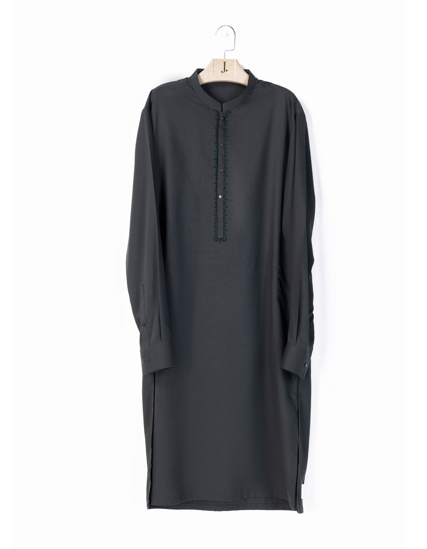 Blended Forest Green Shalwar Kameez - J. Junaid Jamshed