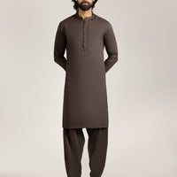 Blended Brown Shalwar Kameez - J. Junaid Jamshed