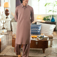 Cotton Mauve Shalwar Kameez - J. Junaid Jamshed