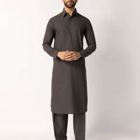 Blended Charcoal Shalwar Kameez - J. Junaid Jamshed